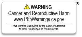 Sy-Klone International's Compliance with Proposition 65 ("Prop 65"):  Sy-Klone International